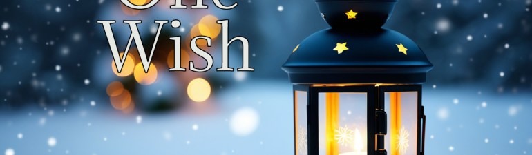 A glowing lantern resting on fresh snow with soft falling snowflakes and blurred lights in the background, creating a peaceful and hopeful winter scene.
