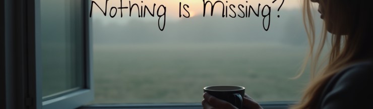 A quiet New Year morning scene with soft light, an open field in the distance, and a calm reflective mood.