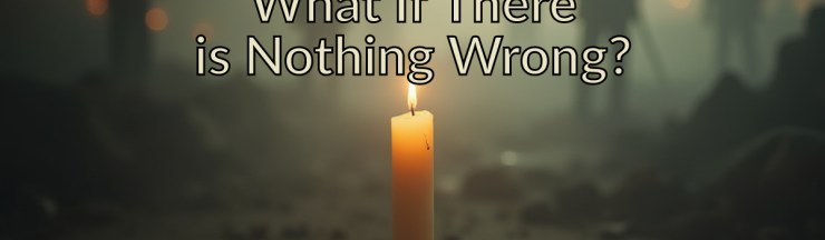 A single candle burning steadily in a calm, quiet space, symbolizing clarity and grounded presence amid a troubled world.