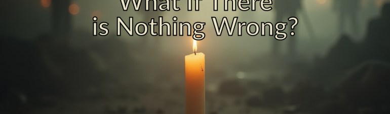 A single candle burning steadily in a calm, quiet space, symbolizing clarity and grounded presence amid a troubled world.